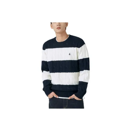 빈폴 네이비 블루 남성 스웨터