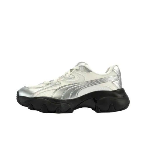 PUMA Pulsar Low Top Casual Shoes Women's White Silver