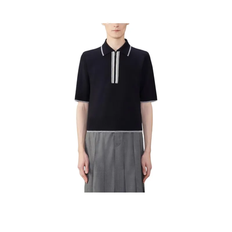 THOM BROWNE Rwb Wool Polo Shirt-0
