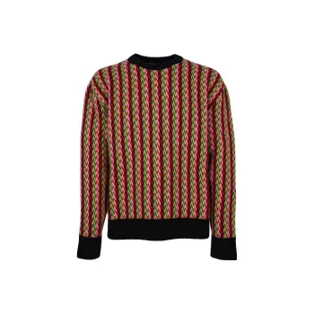 Lanvin Chevron Motif Crewneck Jumper