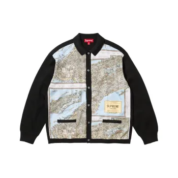 Supreme Silk Map Cardigan