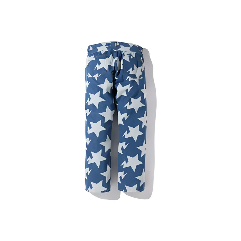 A BATHING APE Sta Pattern Loose Fit Denim Pants-3