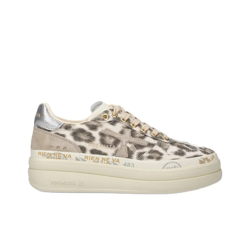 PREMIATA MICOL 7444 Low Top Casual Shoes Women's Leopard Print-1