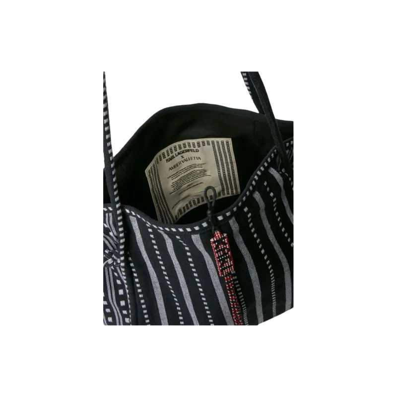 KARL LAGERFELD / Karl Lagerfeld Jeans X Amber Valletta Striped Tote Bag-2