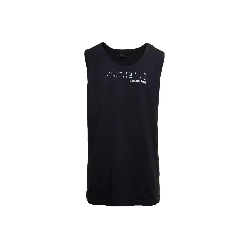 Balenciaga Tank Tops Regular Fit Men's Black-0