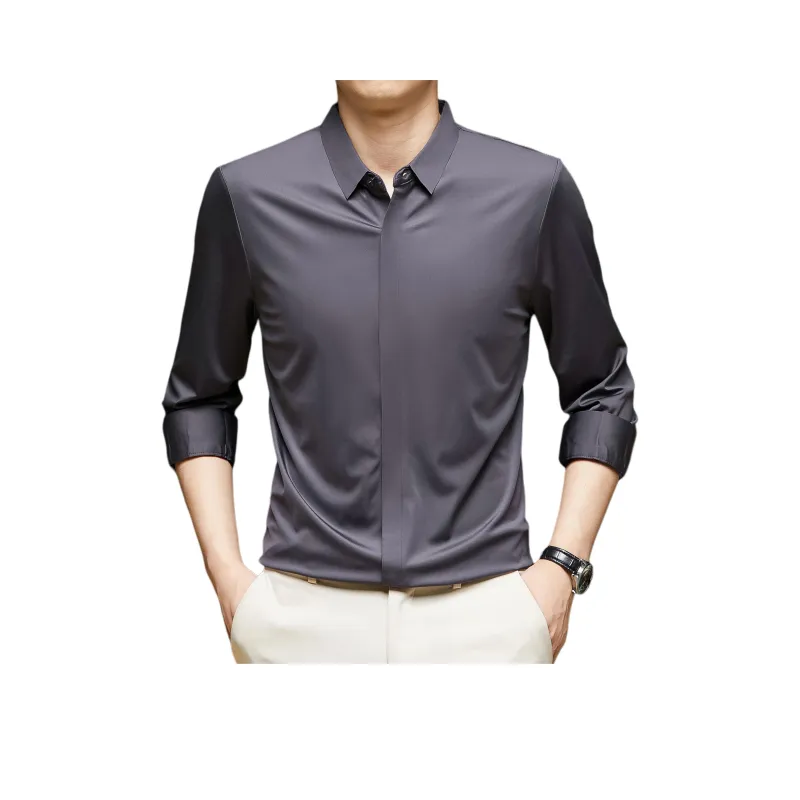 PIERRE CARDIN Shirt Men's Burgundy-4