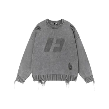 FORNINES Knitted Fabric Sweater Unisex