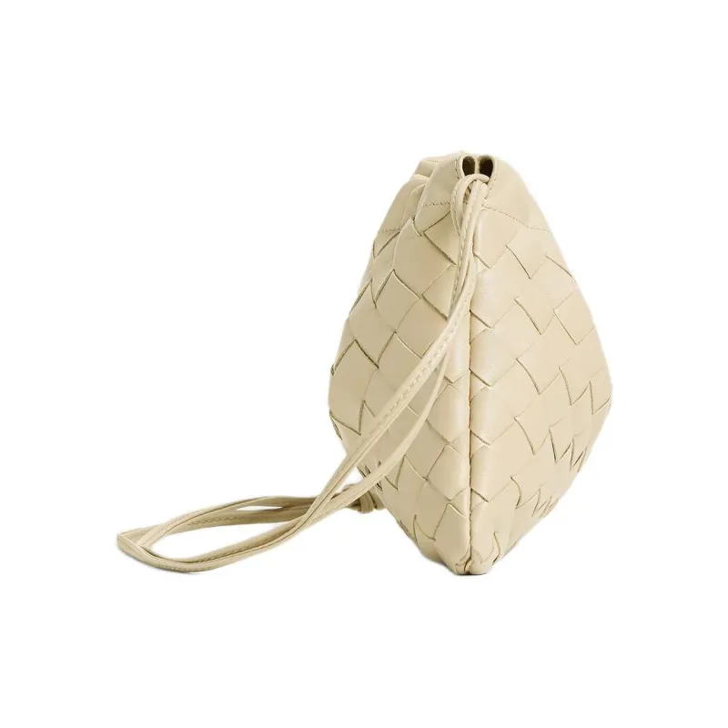 Bottega Veneta Dustbag Cow Leather Shoulder Bag Small Size Women's Sea Salt Color-1