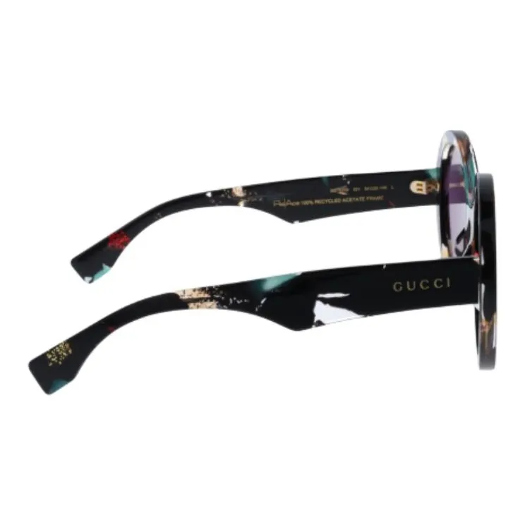 GUCCI Glittered Round frame Sunglasses-2