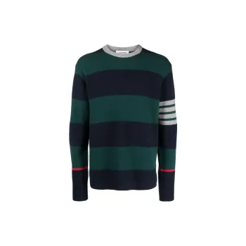 THOM BROWNE Rugby Jacquard Striped Pullover