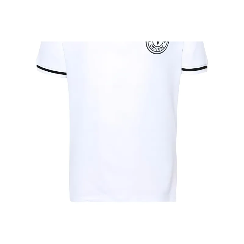 VERSACE JEANS COUTURE Logo Embroidered Short Sleeved Polo Shirt-5