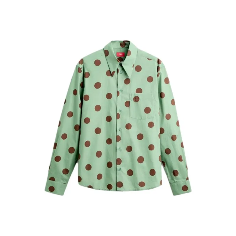 ZARA Harry Lambert Co-brand Shirts Unisex Green-0