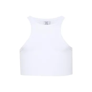 Vetements Cropped Racing Tank Top