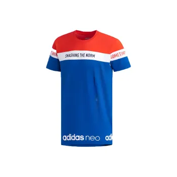 Adidas Neo T Shirt Men's Red Blue Patchwork