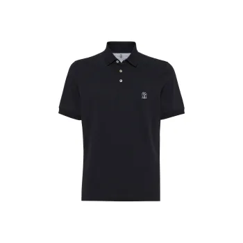 Brunello Cucinelli Logo Printed Short Sleeved Polo Shirt