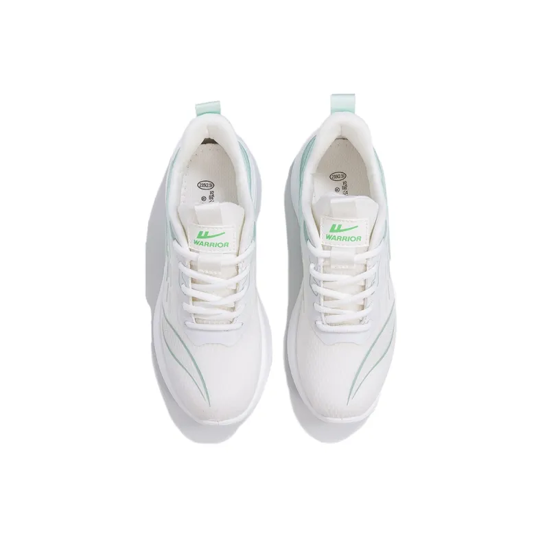 WARRIOR Running Shoes Women's Low Top White/Light Green-2
