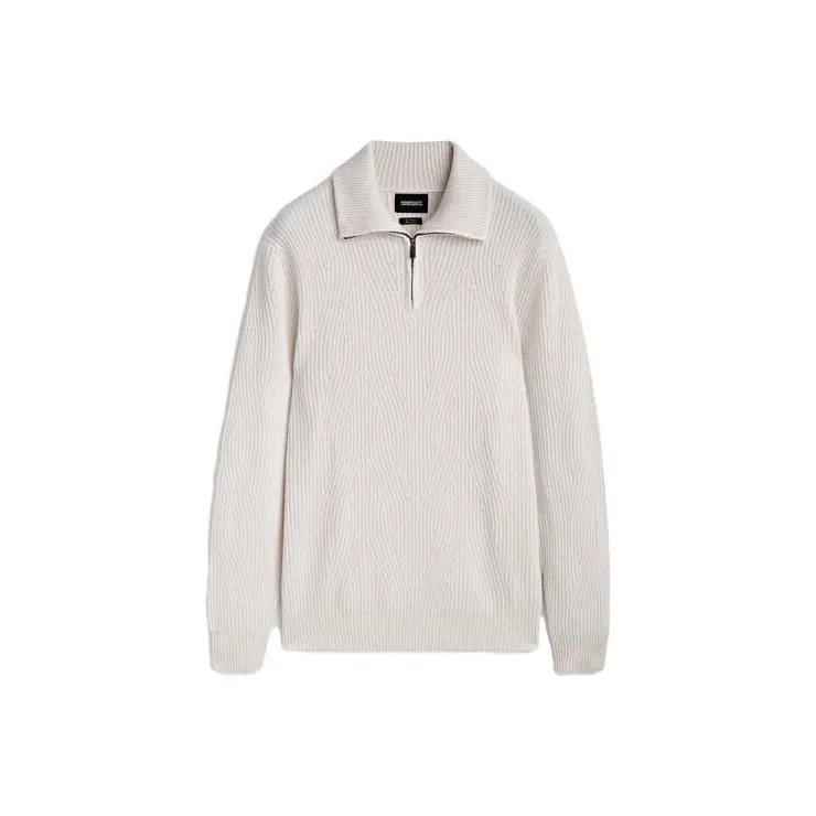 Massimo Dutti Cashmere Sweaters Men Ecru-0