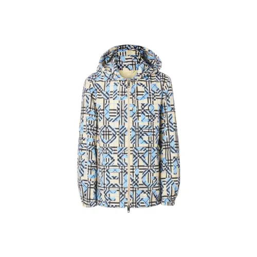 Burberry Logo Print Vintage Check Hooded Jacket