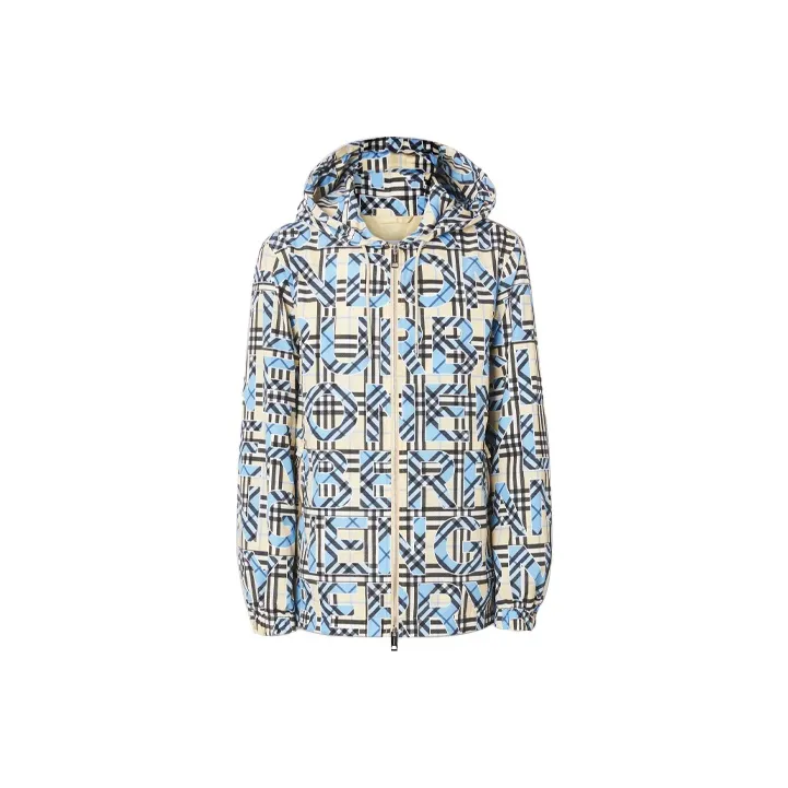Burberry Logo Print Vintage Check Hooded Jacket-0