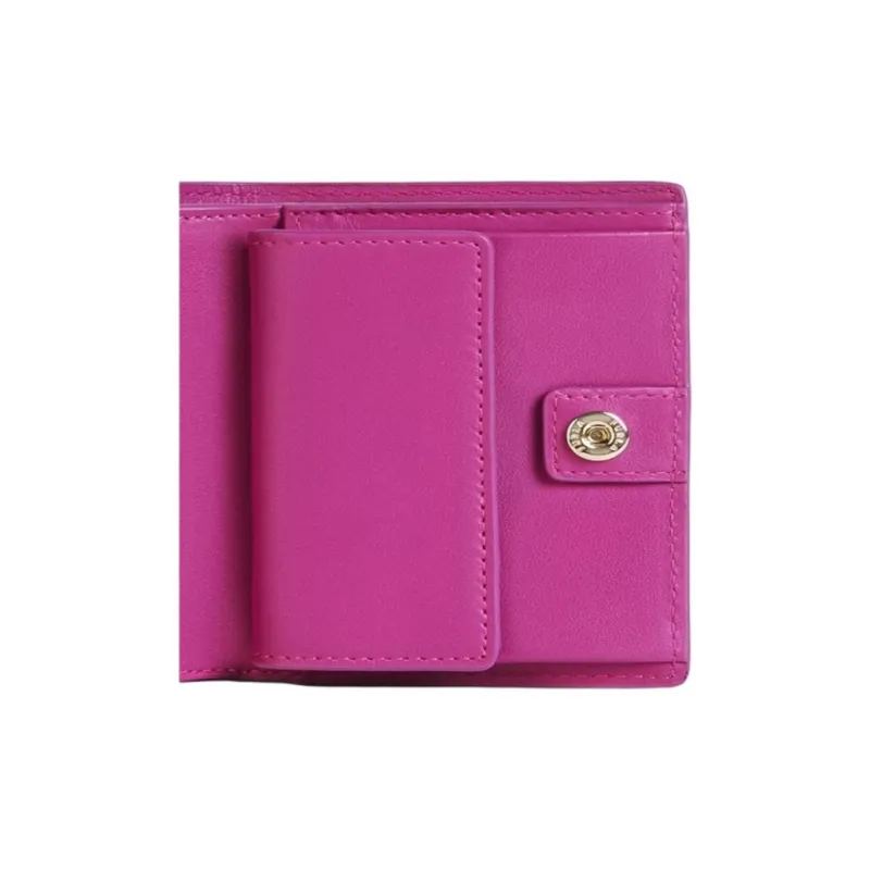 Furla 1927 Collection Cow Leather Wallet Small Size Women's Purple-3