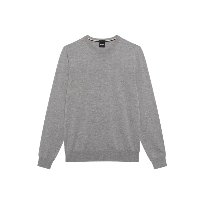 HUGO BOSS Logo Embroidered Crewneck Jumper-0