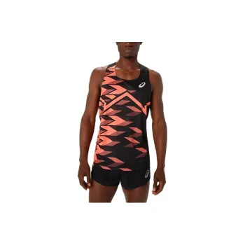 Asics Tank Tops Men's Black Red