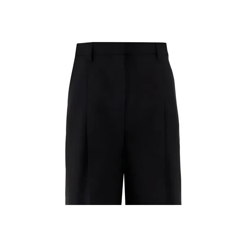 Burberry Pleated Wide leg Wool Trousers-2