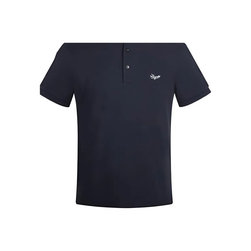 Zegna SS22 Polo Shirt Men's Marine Blue-3