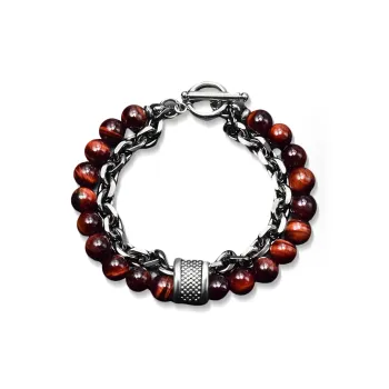 MUXIANG Tiger's Eye Stone Bracelets Unisex