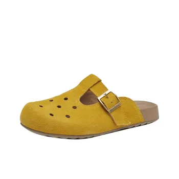 SUPEREDGE Rubber Sole Odor Resistant Slip Resistant Closed Toe Slippers Women's