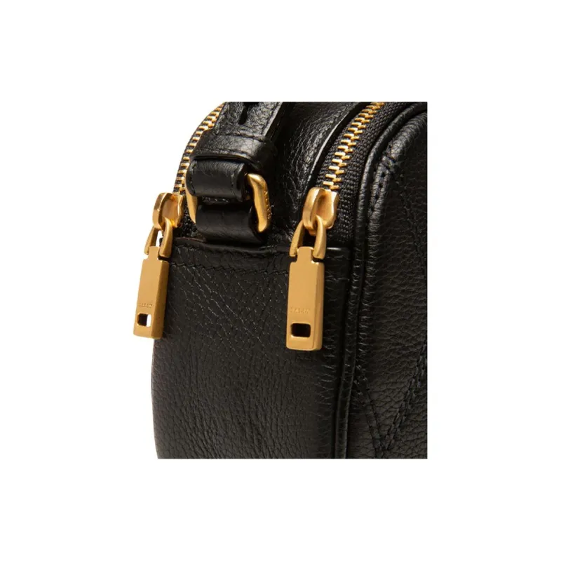 BALLY Vestige Cow Leather Shoulder Bag, Crossbody Bag Mini Women's Black-5