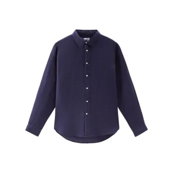 WOOLRICH Point collar Linen Shirt