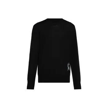 Burberry Logo Patch Crewneck Knitted Jumper