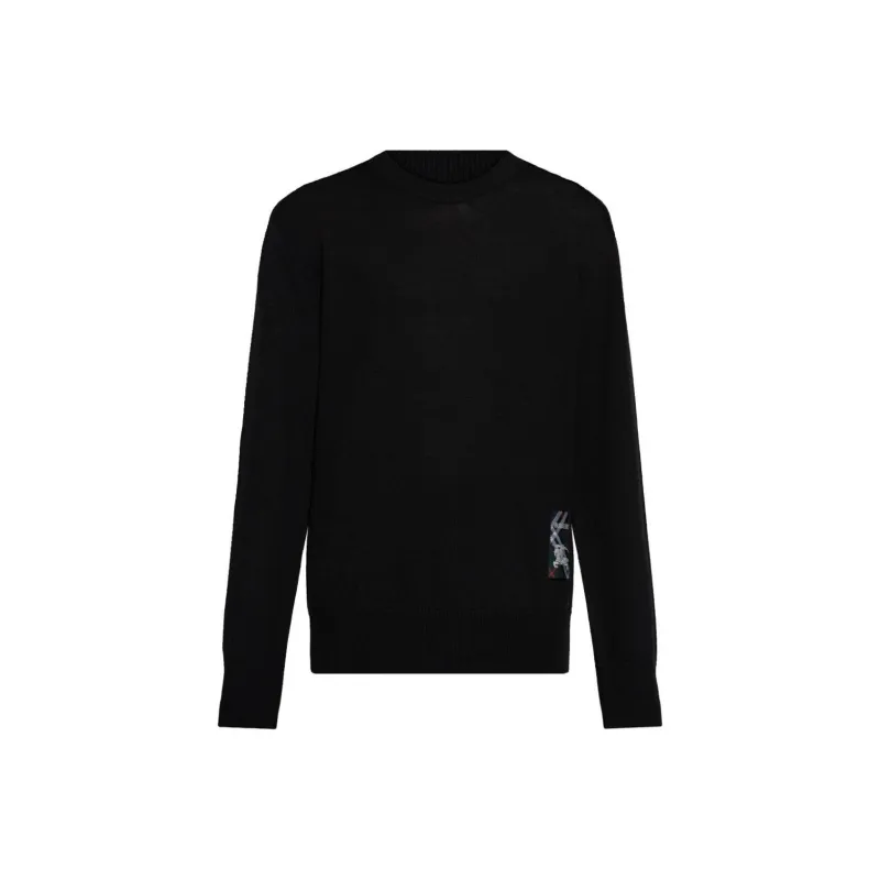 Burberry Logo Patch Crewneck Knitted Jumper-0