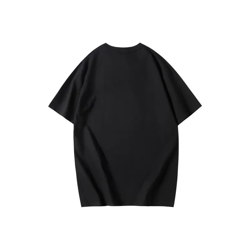 Champion Logo Print T-shirt Black US Version-1