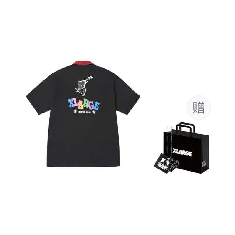 XLARGE NEW IN OG Streetwear Revival Series Polo Shirt Unisex Shopping Bag Black-2