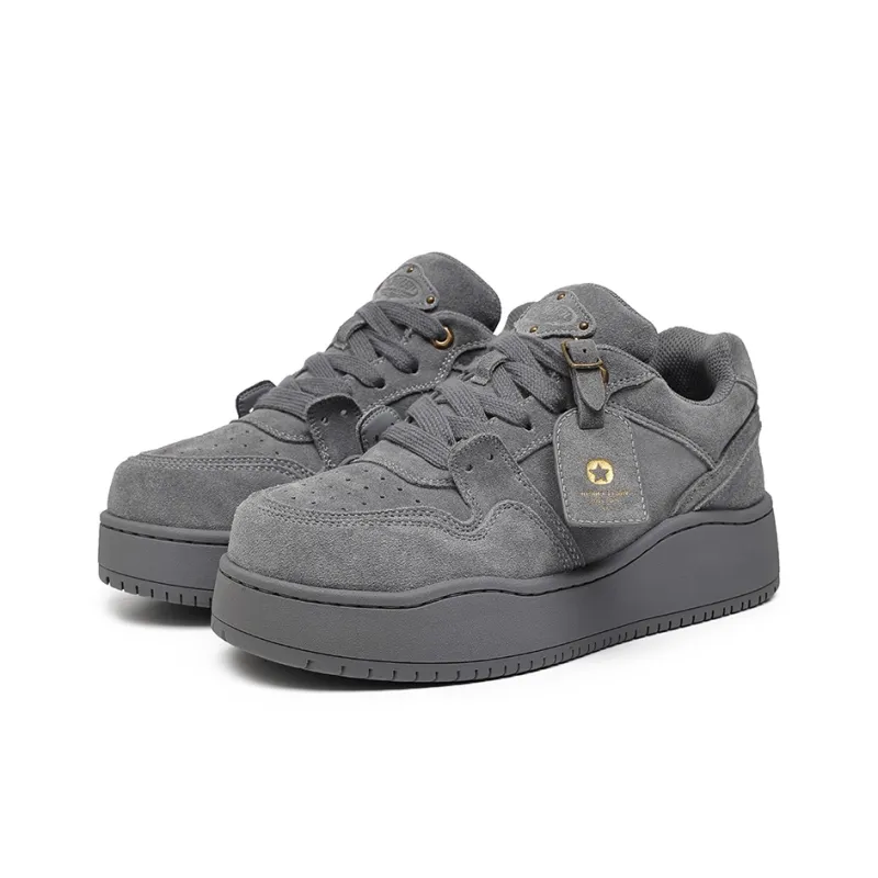 MUYI Skateboard Shoes Unisex Low Top Gray/Red-0