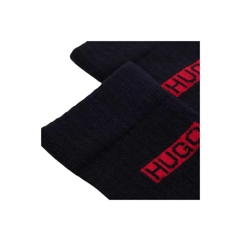 HUGO BOSS Two-pack Of Cotton-blend Short Socks Ankle Socks Men's Black-1
