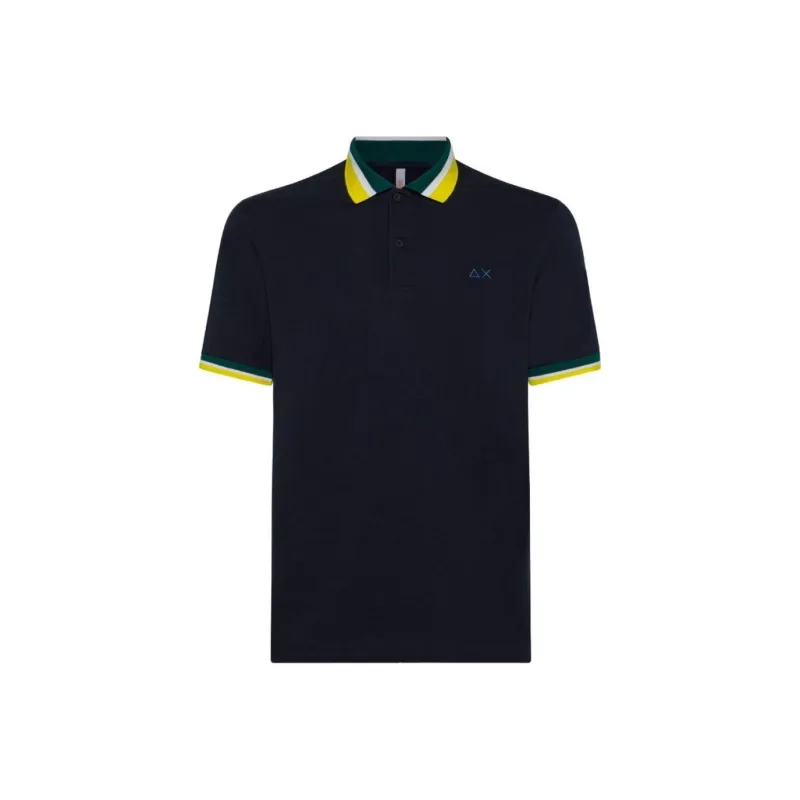 SUN68 Polo Shirt Men's Marine Blue-0