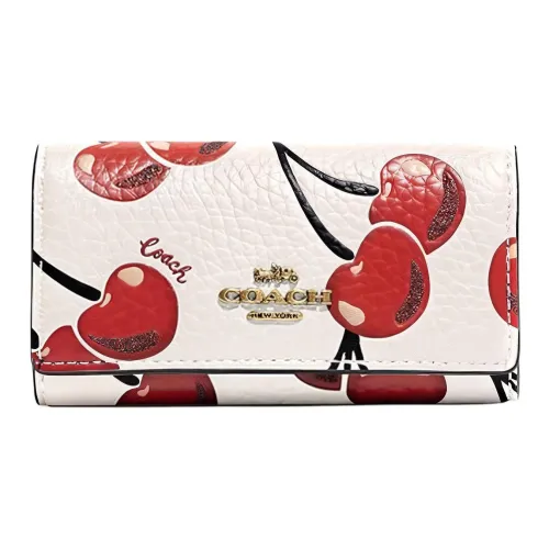 COACH Key Case Key Pouches White