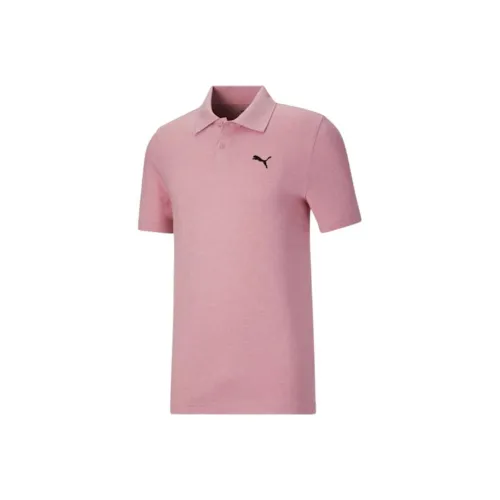 PUMA HER ESS Heather Small Logo Men's Polo Polo Shirt Men's Pink