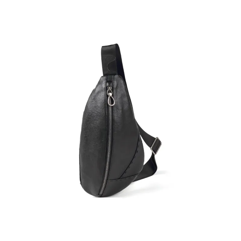 VIHUS Cow Leather Sling Bag Regular Men's Black-0