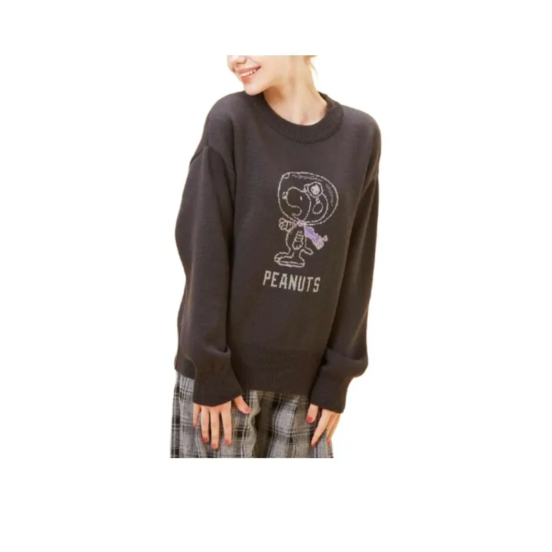 Mizuno x PEANUTS Cashmere Sweater Unisex Black-0