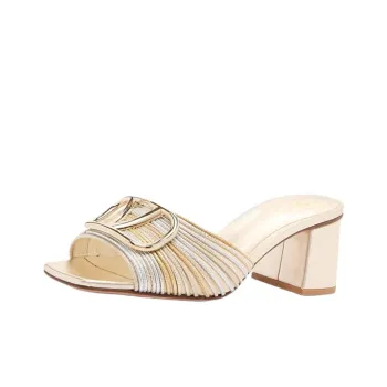 Valentino Slide Slippers Women's Platinum