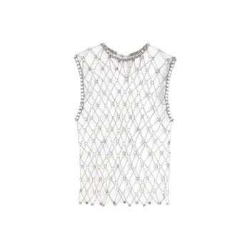 H&M Embellished Chain Mail Top Mens