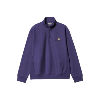 Carhartt WIP American Script FW24 Half Zip Sweatshirt Unisex Purple