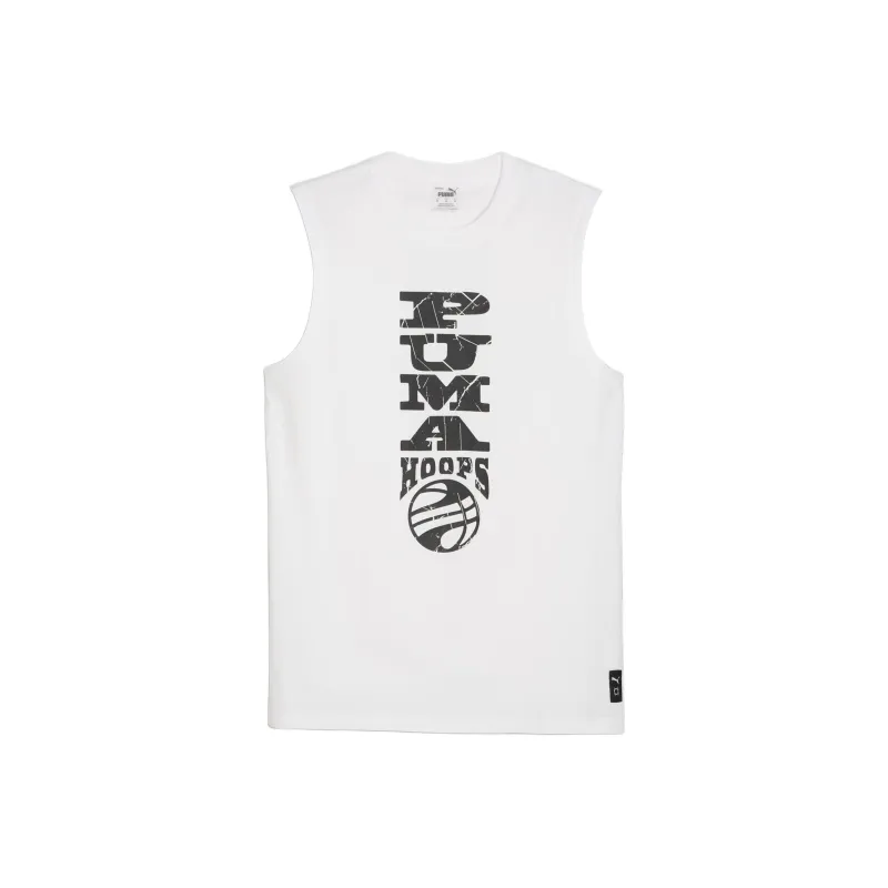 PUMA Hooper Tank Tops Men White-0