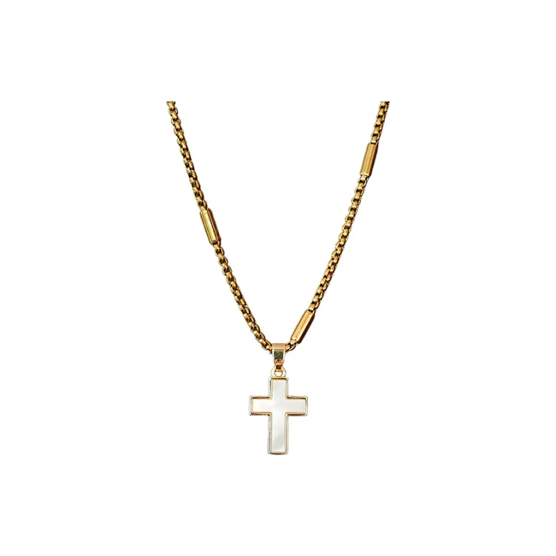 PUENTE Titanium Steel Collarbone Chain Men's-0