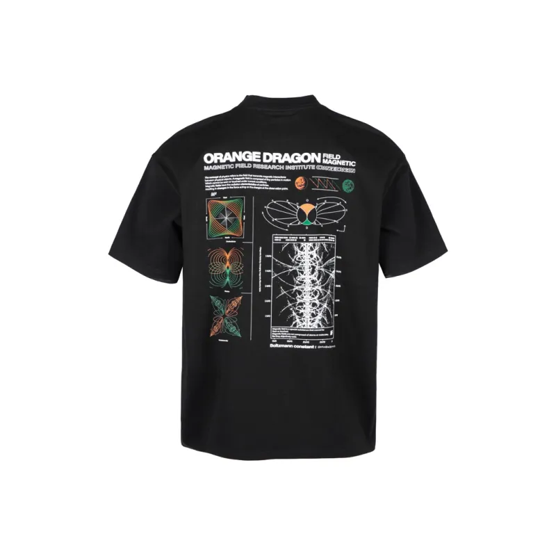 ORANGE DRAGON T Shirt Unisex Black-1