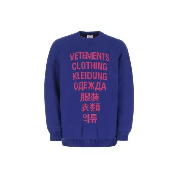 Vetements Sweaters Men Royal Blue
